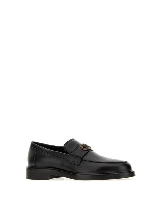 Burberry Black Leather Pembroke Loafers for men