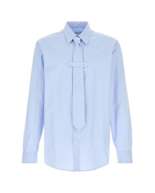 Dries Van Noten Light Blue Cilian Poplin Shirt for men
