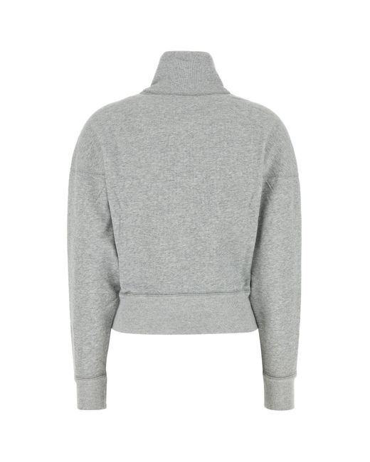 Felpa Ross in misto cotone grigio di Isabel Marant in Gray
