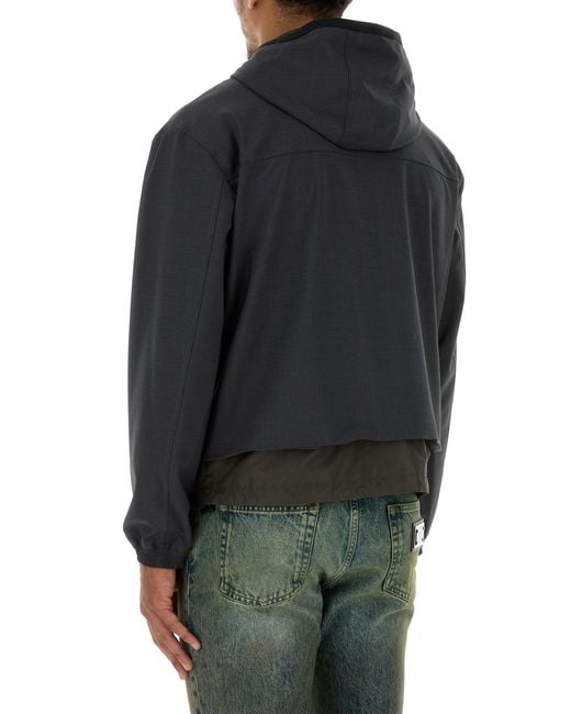 Dolce & Gabbana Black Charcoal Stretch Wool Blend Jacket for men
