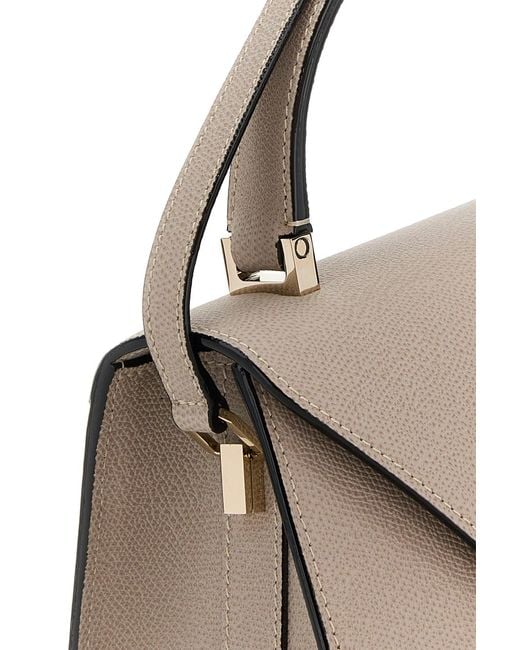 Valextra Natural Dove Grey Leather Medium Iside Handbag