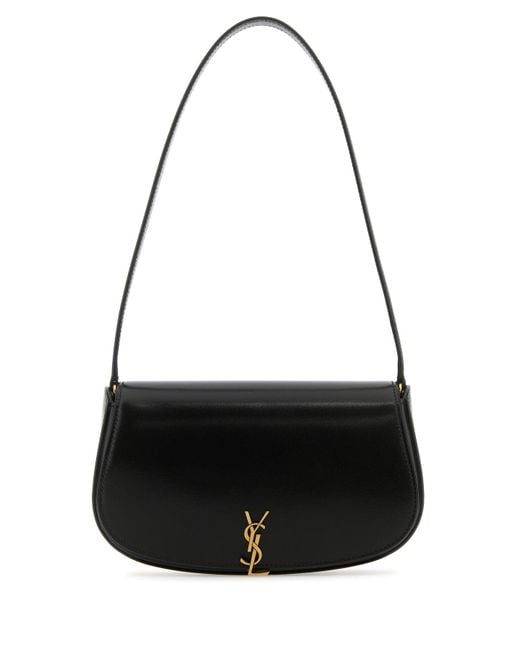 Borsa a spalla Voltaire in pelle nera di Saint Laurent in Black