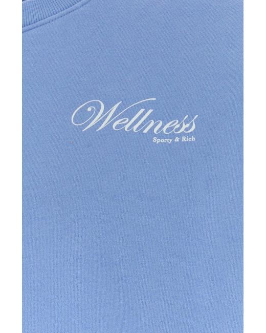 Sporty & Rich Light-blue Cotton Sweatshirt