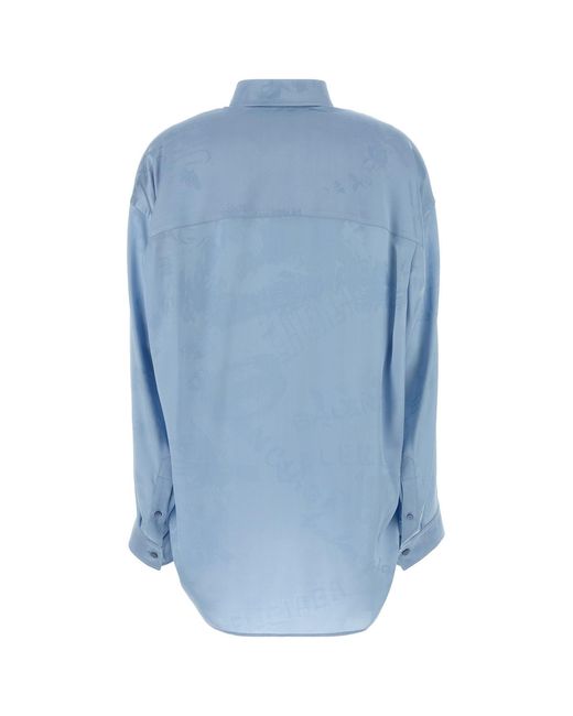 Balenciaga Light Blue Silk Shirt