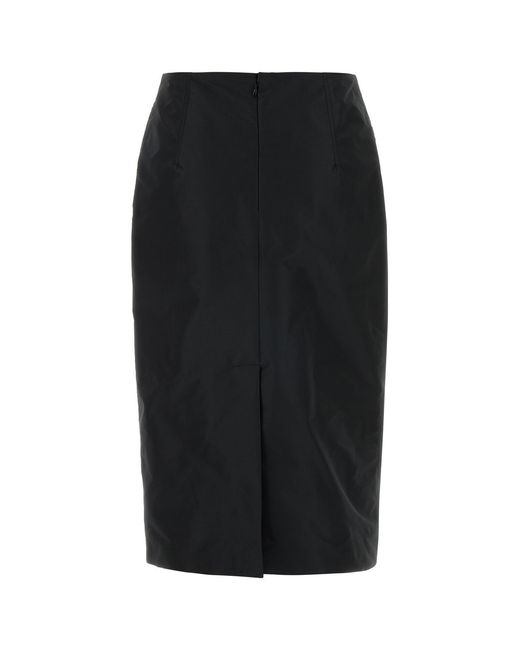 Jil Sander Black Faille Skirt