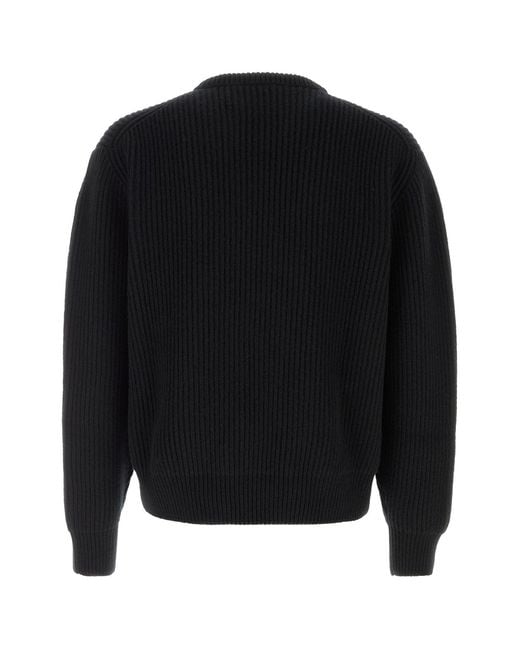 Jil Sander Black Wool Sweater for men