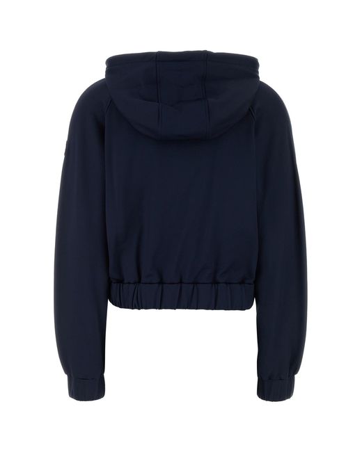 Moncler Blue Stretch Jersey Sweatshirt