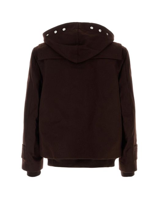 Sacai Black Wool Montgomery for men
