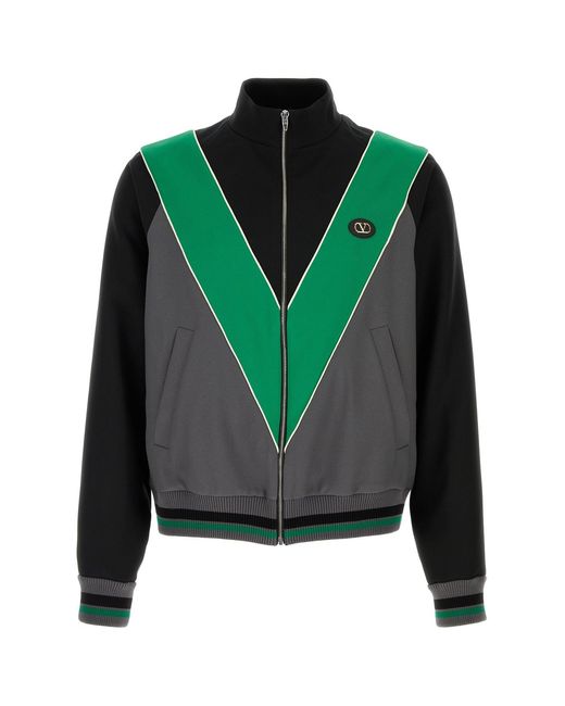 Valentino Garavani Green Multicolor Polyester Sweatshirt for men