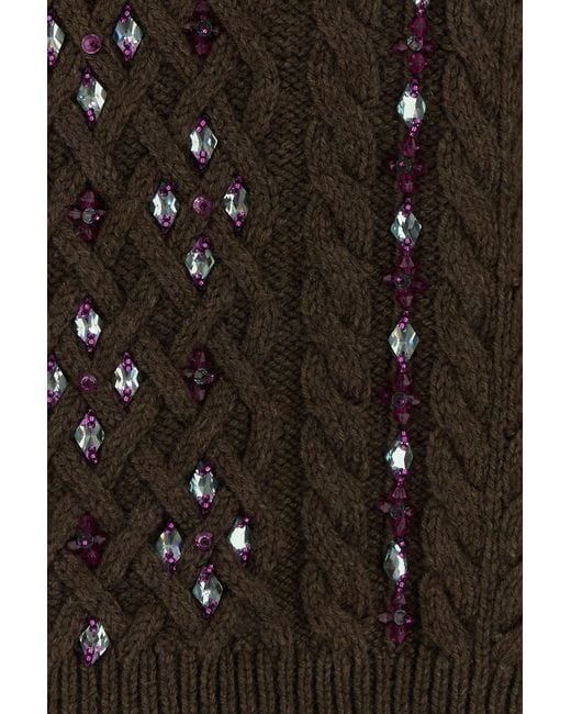 Des Phemmes Black Chocolate Nylon Blend Sweater