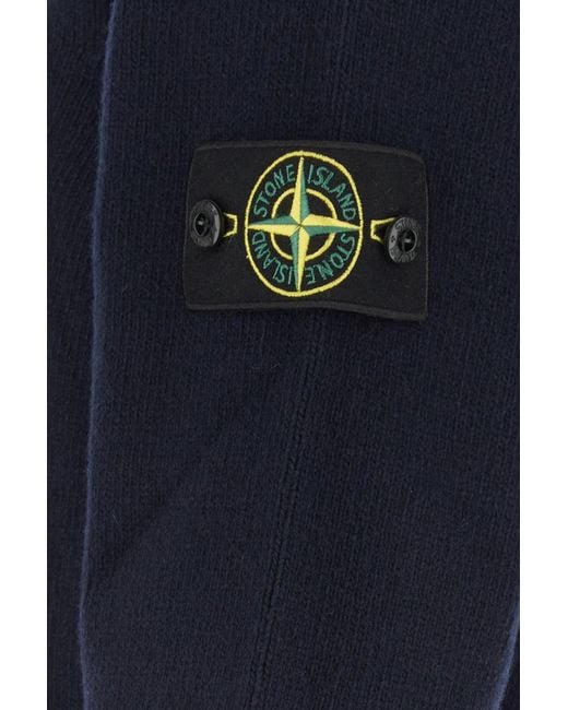 Stone Island Midnight Blue Wool Blend Sweater for men