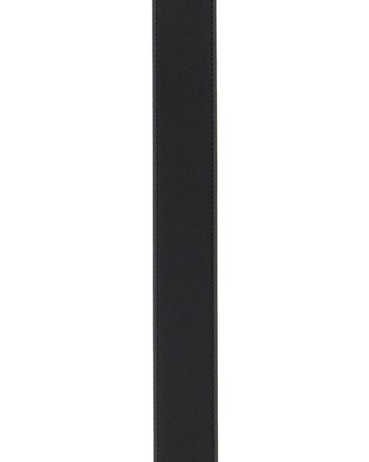 Montblanc Black Leather Reversible Belt for men