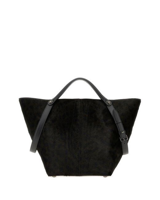 Maison Margiela Black Printed Calf Hair Dress-Age Shopping Bag