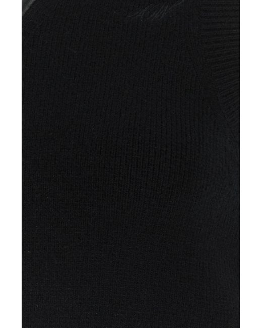 Alexander Wang Black Stretch Wool Blend Vest | Lyst