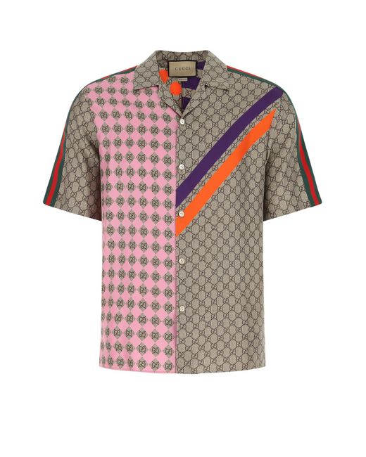 Gucci Multicolor Silk Shirt for men
