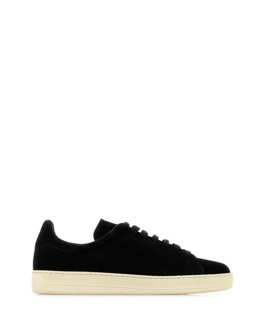 Tom Ford Black Suede Warwick Sneaker for men