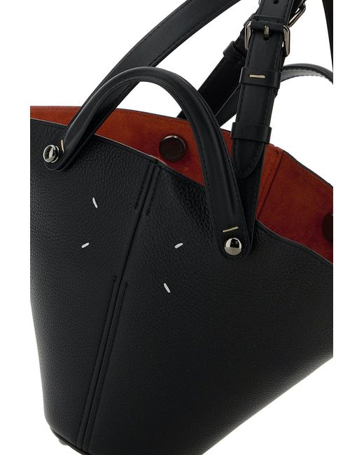 Maison Margiela Black Leather Bucket Bag