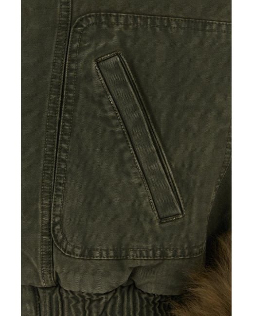 Bomber in cotone verde militare di Blumarine in Green