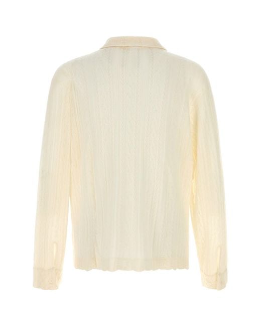 Séfr White Ivory Wool Riku Shirt for men
