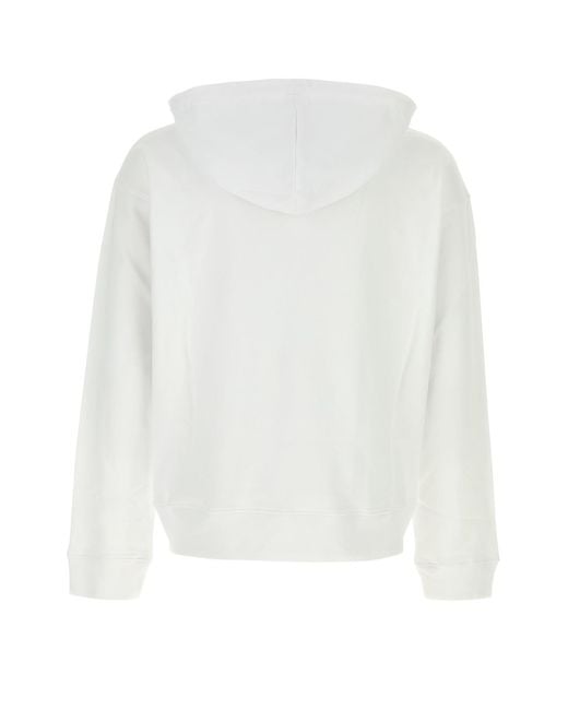 Moschino White Cotton Sweatshirt for men
