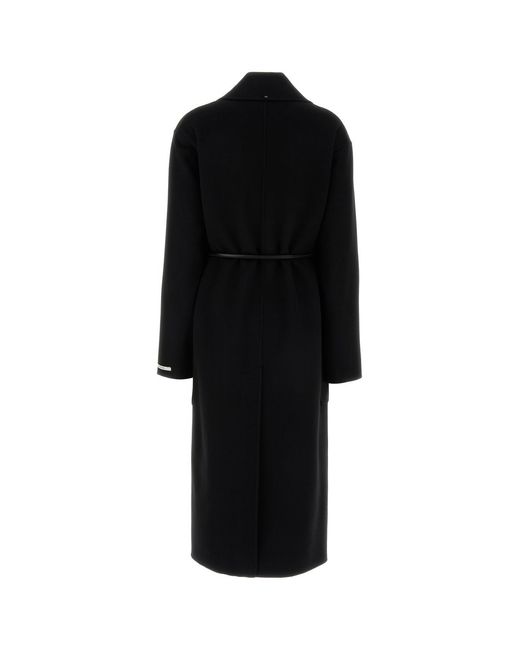 Sportmax Black Wool Zannata Coat