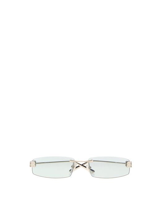 Balenciaga White Metal Gossip Sunglasses