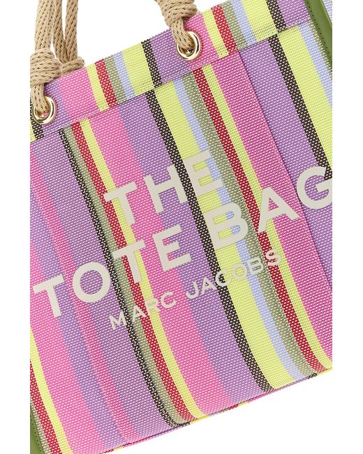 Marc Jacobs Pink Embroidered Canvas Large The Tote Bag Shopping Bag