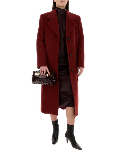 Ferragamo Purple Salvatore Burgundy Satin Dress
