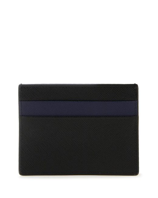 Marni Black Leather Card Holder for men