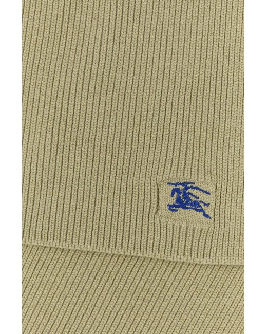 Sciarpa in cashmere kaki di Burberry in Green