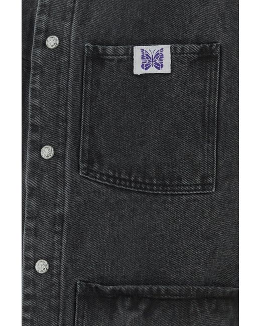 Needles Black Denim Jacket for men