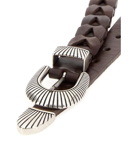 Golden Goose Deluxe Brand White Deluxe Brand Chocolate Leather Juno Belt