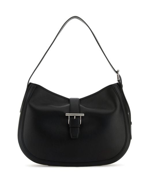 Borsa a spalla in pelle nera di Alexander McQueen in Black