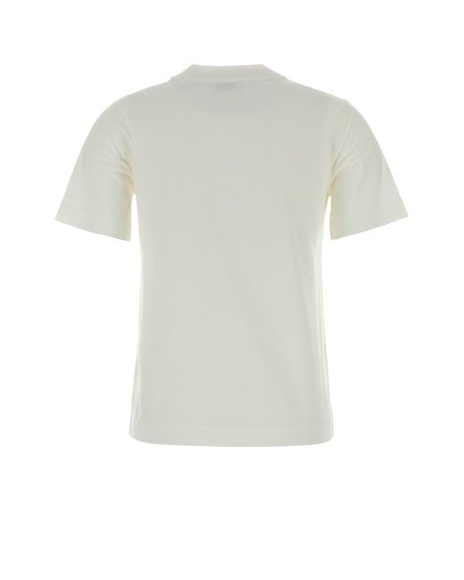 Burberry White Logo Crew Neck T-Shirt