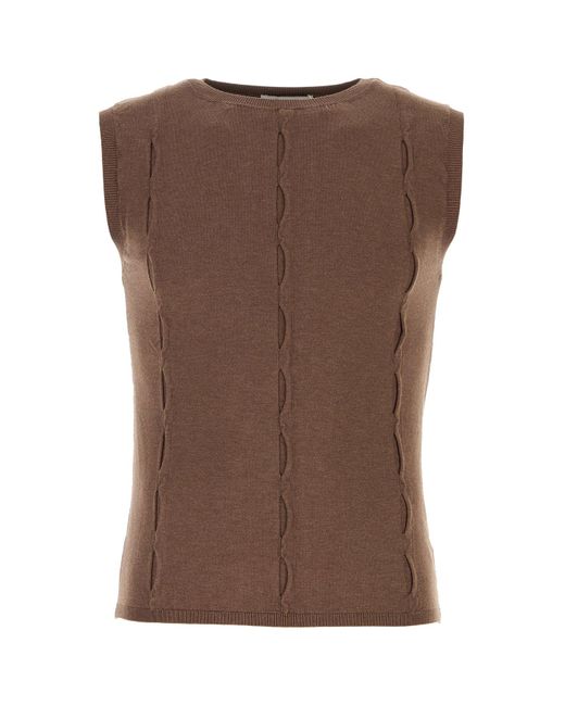 GIMAGUAS Brown Viscose Blend Forat Vest for men
