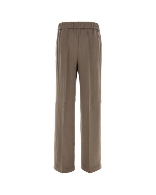 Moncler Brown Mud Stretch Nylon Blend Pant
