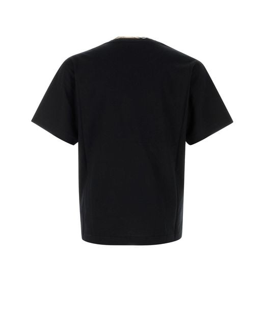 Burberry Black Cotton T-Shirt for men