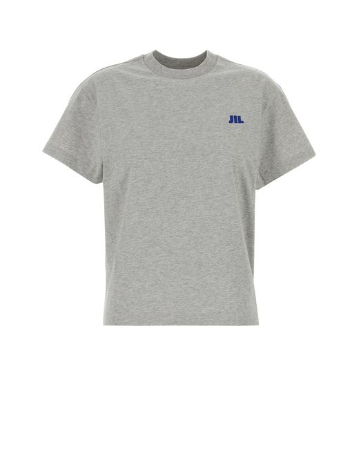 Jil Sander Gray Cotton T-Shirt