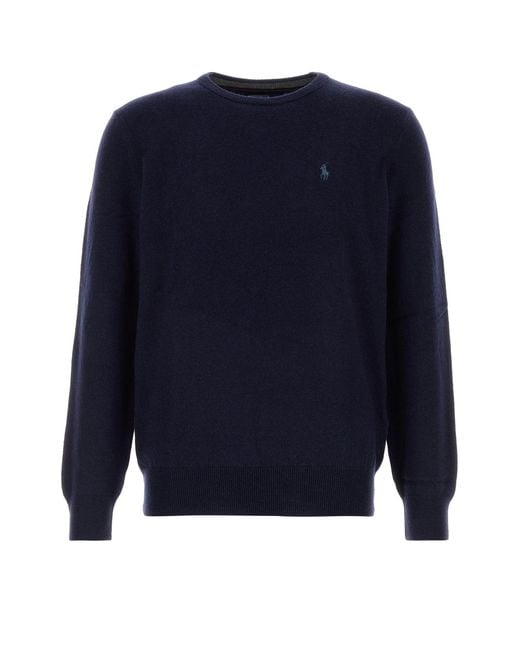 Polo Ralph Lauren Blue Ls Cn Pp-Long Sleeve-Pullover for men