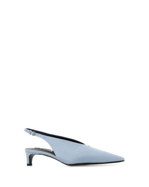 Jil Sander White Slingbacks