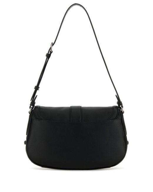 Borsa a tracolla Satchel grande in pelle nera di Alexander McQueen in Black