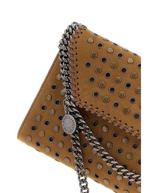 Stella McCartney Brown Camel Alter Suede Falabella Crossbody Bag