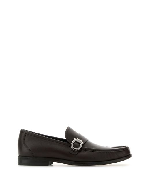 Mocassini Caspian in pelle testa di moro di Ferragamo in Black da Uomo