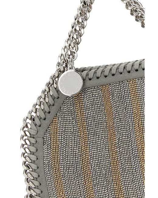 Stella McCartney Gray Embellished Fabric Tiny Falabella Handbag