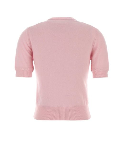 Jil Sander Pink Cn Slv Jumper