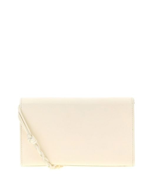 Jil Sander Natural Ivory Leather Tangle Wallet