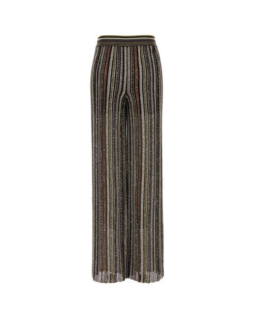 Pantalone in misto viscosa stretch ricamata di Missoni in Multicolor