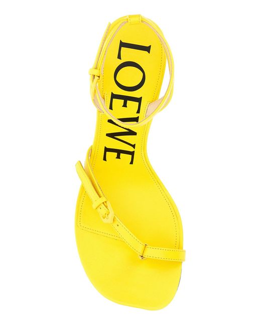 Sandali Petal in pelle di Loewe in Yellow