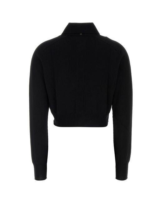 Sportmax Black Cropped Button-Down Cardigan
