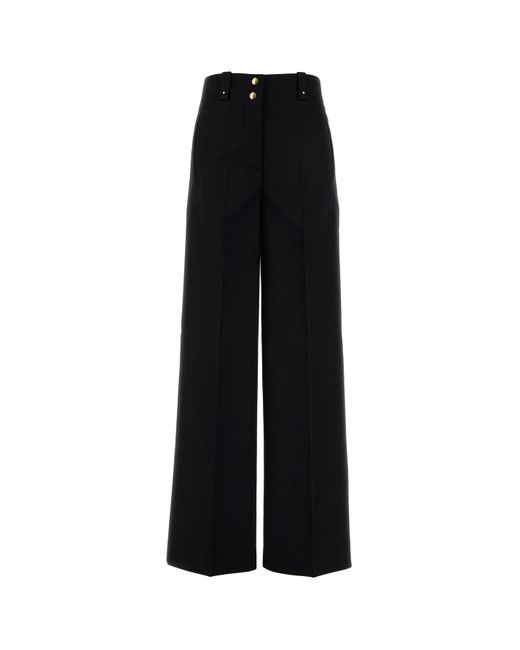 Moncler Black Polyester Blend Palazzo Pant